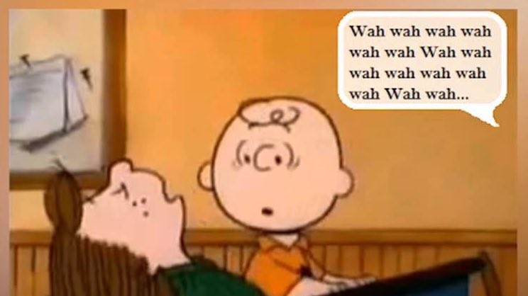 Charlie Brown wah wah wah